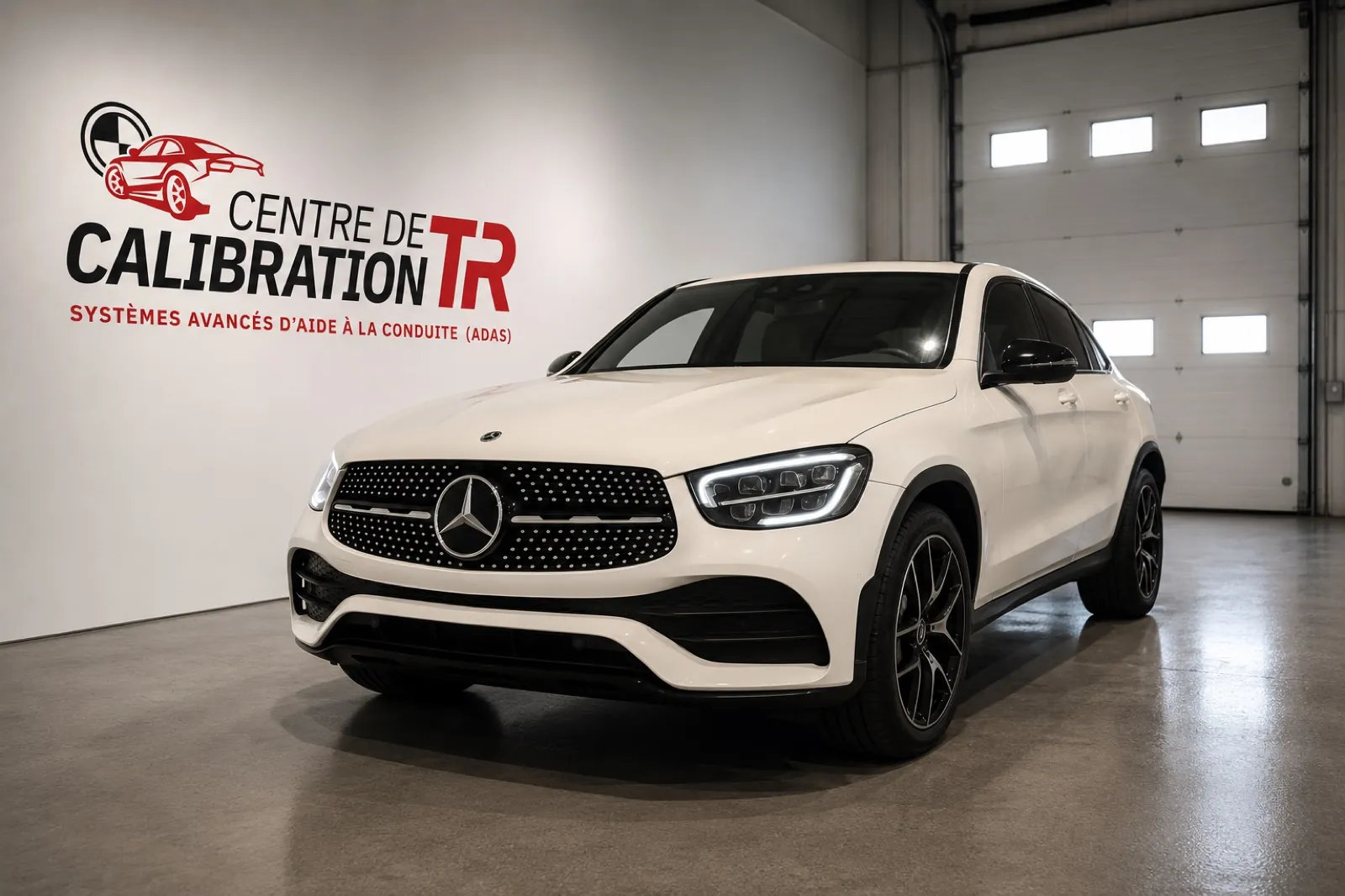 Mercedes VUS dans l’atelier Centre de Calibration TR
